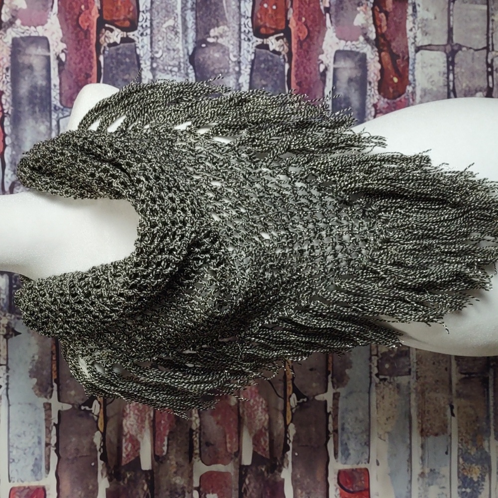 Triangle Fringed Scarf/Shawl